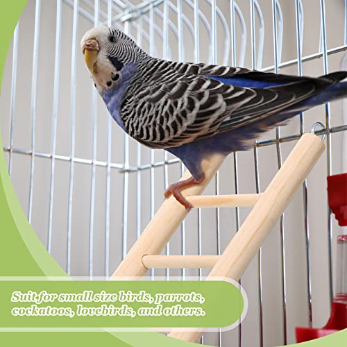 Kigeli 6 Pcs Bird Ladders for Cockatiels, Wooden Ladders for Bird Cages