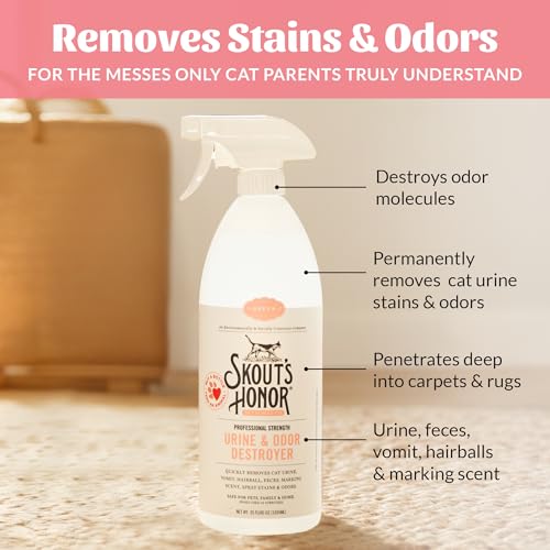 SKOUT'S HONOR Cat Urine and Odor Destroyer, 35 oz - size: 35 Fl Oz (Pack of 1)