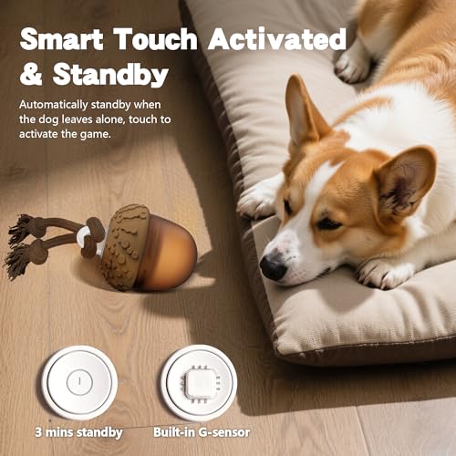 Interactive Dog Toys Automatic Rolling Dog Toys to Keep Them Busy (Acron) - color: Acron