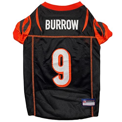 Pets First NFL Team Player Jersey for Cats and Dogs, Joe Burrow, Cincinnati Bengals, X-Large