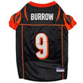 Pets First NFL Team Player Jersey for Cats and Dogs, Joe Burrow, Cincinnati Bengals, X-Large