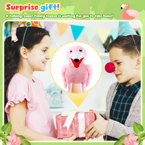 Animal Hand Puppets 11 Inch Bird Plush Toucan Owl Eagle Parrot Flamingo Peacock Puppet Toys Role-Play Puppets for Kids Storytelling Imaginative Pretend Play Teaching Preschool(Flamingo) - style: Flamingo