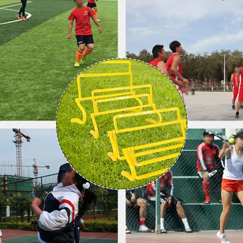 4 Height Adjustable Speed Training Hurdles Fitness & Speed Training Equipment - color: Set of 10