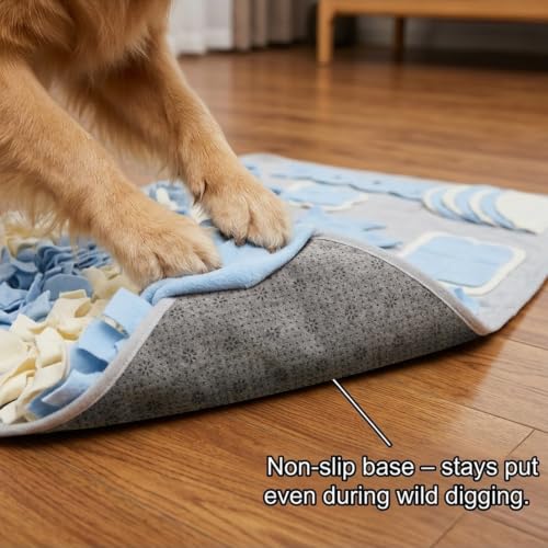 Snuffle Mat for Dogs: Slow Food Interactive Experience - color: Grey, size: Medium 22x38 inch