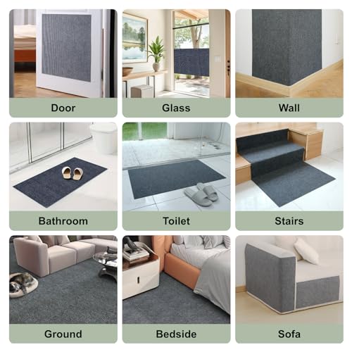 Cat Scratch Couch Furniture Protector, Self-Adhesive Scratch Pad - color: Light Grey, size: 39.3x15.8Inch