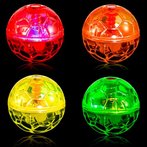 Frienda 4 Pcs Light up Cat Ball LED Motion Ghost Hunting Cat Ball, Classic - color: Classic