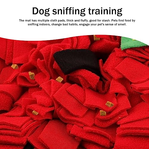 Strawberry Snuffle Mat for Dogs,Large 17.7x13.8in Scent Training Puzzle Toy - color: Strawberry