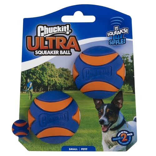 Chuckit! Ultra Squeaker Ball Dog Toy, Small, 2in, 2 Pack - size: Small (2 Pack), style: Squeaker