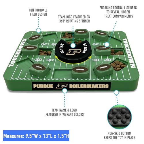 Pets First NCAA Purdue Large Puzzle Toy - Interactive Dog Treat Toy, New Size, Slow Feeding - color: Purdue Boilermakers, size: Large