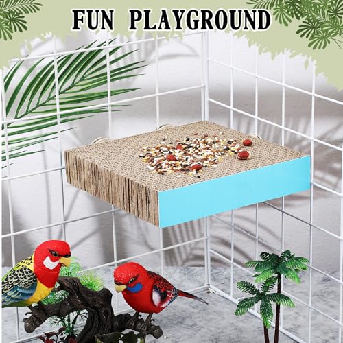 Skyygemm 3 Pcs Cardboard Bird Perch Chew Toys for Paw Grinding, Large - size: Large