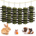 kathson 6 PCS Bunny Chew Toys for Teeth Grinding, Chinchilla Treats Organic Bamboo Sticks Natural Fruitwood Branches for Rabbits Guinea Pigs Hamsters (Fruitwood Sticks+Alfalfa Cakes) - size: 6PCS