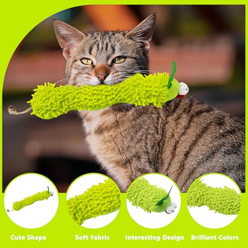 1 Pack Catnip Toys, Soft Cat Pillows Toys - color: Caterpillar
