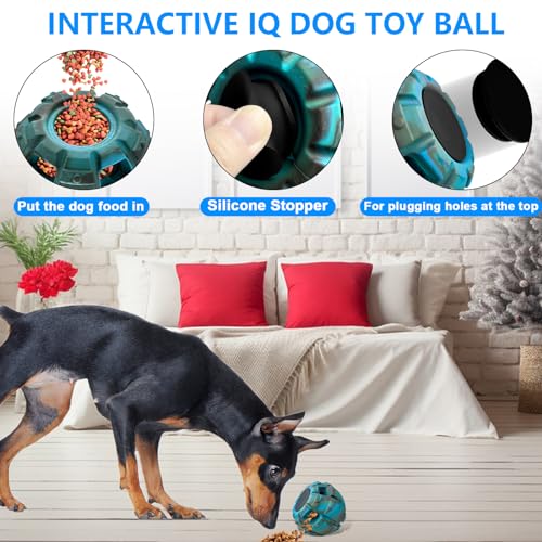 Yipetor Interactive Dog Chew Toy, Large Enrichment Frozen Treat Lick Ball - color: Classic Blue, size: Medium