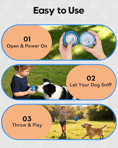Smart Interactive Dog Balls, Automatic Moving Ball for Medium Dogs, ETPU New Material, Motion Activated Rolling & Rotating Bouncy Toy for Dog Enrichment & Stimulation（Deep Blue） - color: Deep Blue