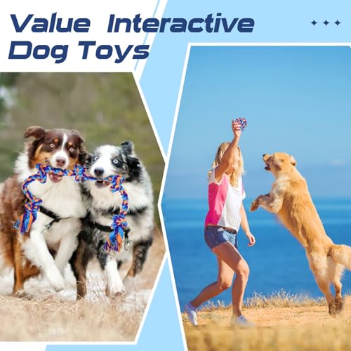 SHARLOVY Dog Chew Toys for Aggressive Chewers - color: 5 Packs, size: Large