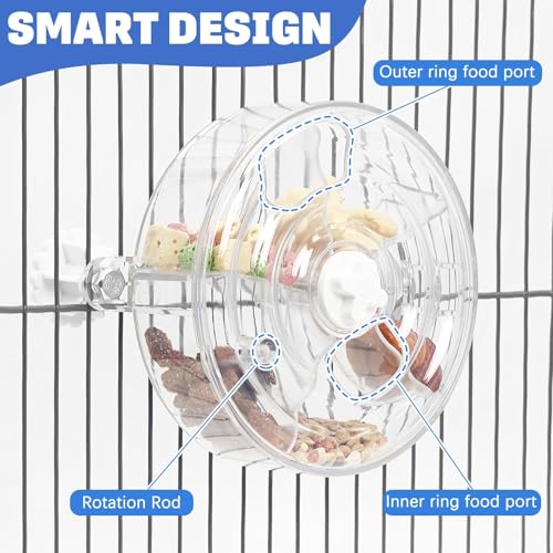 BNOSDM Bird Foraging Toy, Enrichment Parrot Puzzle Toys Transparent - color: White
