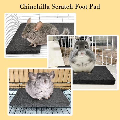 BNOSDM Chinchilla Scratch Foot Pads Natural Hamster Grinding Claw Mats 2Pcs - color: Black 2x Small