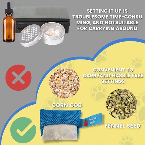 Dog Scent Training Kit for Dogs - 6 Scent Work Tins, Hides & Nosework Bags