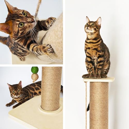 35" Tall Cat Scratching Post for Large Cats, 4.7'' Diameter