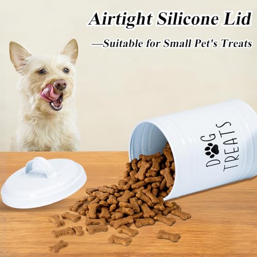 Dog Treat Container Airtight, 9.1''Hx5.5''W, 10 Cup Capacity (White) - color: White - Single