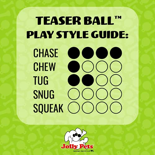 Jolly Pets Teaser Ball Interactive Dog Toy, 8 in Large, Red - color: Red, size: Large (8 in)
