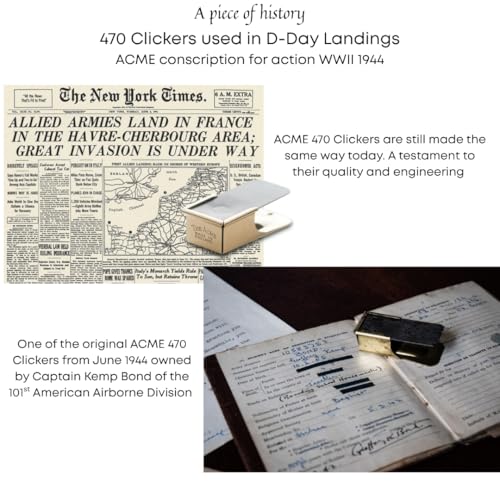 ACME Genuine 470 Dog Training Clicker Cricket - Positive Reinforcement, Loud & Reliable, WWII D-Day Paratrooper Memorabilia. Made in the UK. Solid Brass with a Matt Black Finish - color: Matt Black