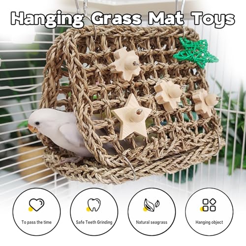 Seagrass Handwoven Bird Bed for Cage(SJ) - color: triangle