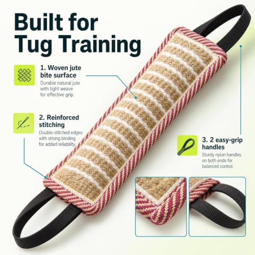 DGSL Dog Tug Toy Dog Bite Jute Pillow Pull Toy 4 Packs - color: 4 red