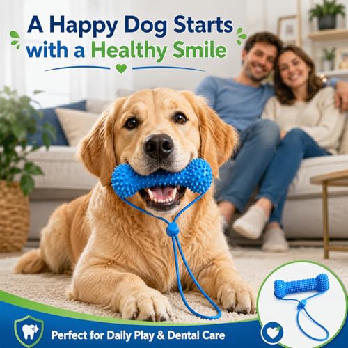 2Pcs Dual-Action Canine Dental Prop,Dog Toys Dual-Action Teeth Cleaning Mouth Prop,Pet Oral Care for Small,Dog Mouth Opener for Medium and Large Dogs