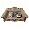 Luxury Cardboard Cat Scratcher Sofa Bed, Couch Shaped Cat Scratching Board, Scratch Lounge with Catnip, Scratcher for Indoor Cats Kittens Kitties Grey - color: Retro Baroque