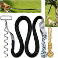 Dog Bungee Tug Toy in outside with Stake, outside dog toys for Yard & Tree
