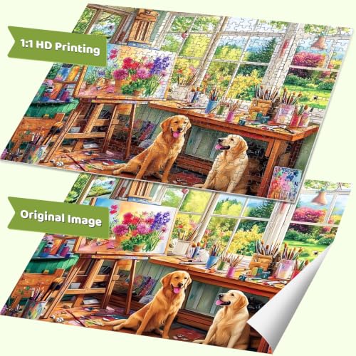 500 Piece Puzzles for Adults, Charming Art Studio Jigsaw Puzzles 500 Pieces - color: Art Studio