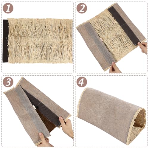 INOOMP Rabbit Tunnel Toys Bunny Grass Nest Pet Sleeping Nest Hideout for Small Pets Tunnel Toy for Rest Sleep Play Chew 14.96 X 7.48 X 6.29 in - size: L