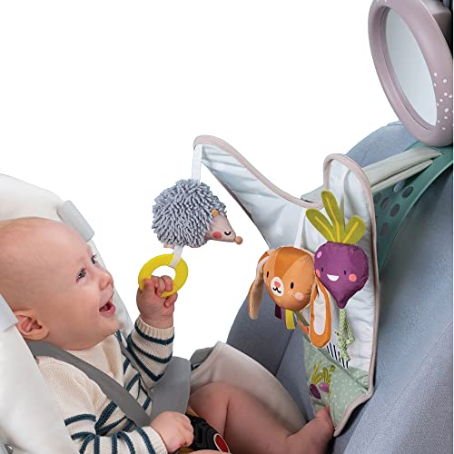 Taf Toys Infant Car Seat Development Center Newborn Baby Essentials Must Haves Toy, Car Seat Accessories Activity Center with Car Seat Mirror, for Newborn Toys 0 3 Months Brain Development - style: Bunny