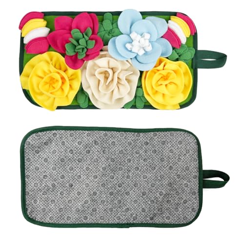 Guinea Pig Snuffle Mat - Interactive Feeding Toy for Small Pets | Slow Forage Mat for Rabbits, Hamsters, Guinea Pigs | Easy to Clean & Store, Safe Pet Enrichment Activity (Multi-Color)