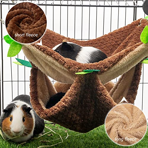 Guinea Pig Hideout, Hammock & Tunnel, Washable Cage Accessories - size: One Size with Chain