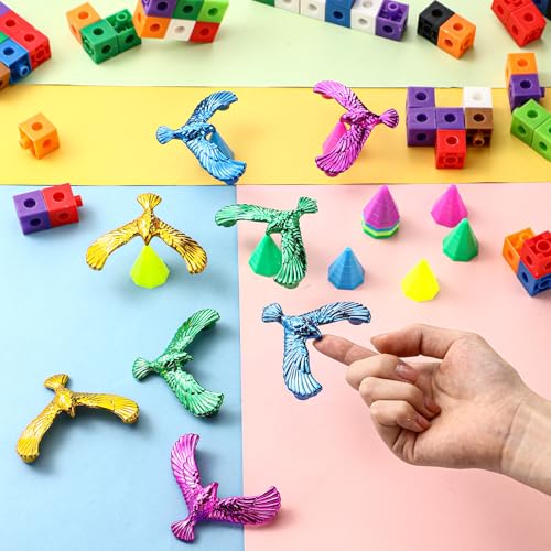 48 Pcs Balance Birds Bulk, Gravity Bird with Pyramid Combination Set
