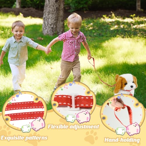 Plush Toys Walking Dog Toys that Can Walk, Bark and Wag Tail,Interactive Electronic Pet Toys Puppy with Leash,Easter Christmas Birthday Gift for Toddlers Kids - color: St. Bernard