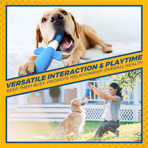 Vitscan Upgraded Nylon Goose Dog Toys for Aggressive Chewers Chewproof Duck - color: BLUE