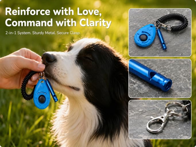 Dog Training Clicker, dog training & behavior aids, dog training kit - color: Blue