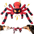 LEGEND SANDY Squeaky Dog Toys- Plush Dog Toys with Soft Fabric for Small, Medium, and Large Dogs Daily Companionship, Training Reward Gift - color: 1 Pack Red Spider