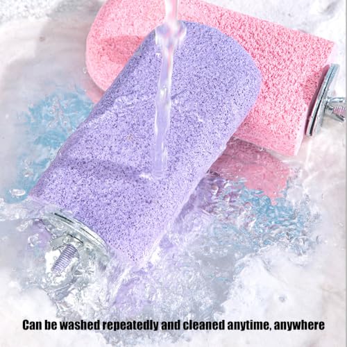 4 Bird Beak Grinding Stone Parrot Perch Stand for Small Birds - color: Cyan-Purple-Pink, size: Big