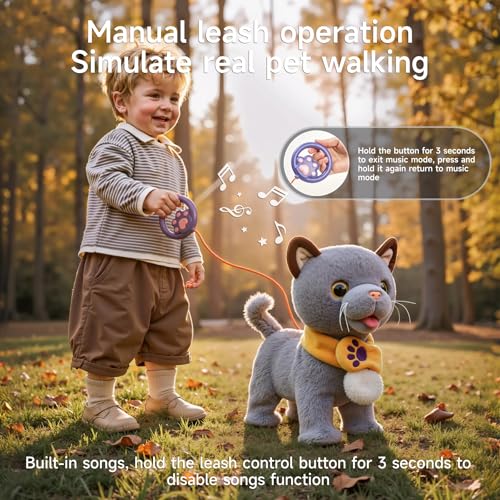 TUMAMA Walking Cat Toys, Cat Toys for Kids Age 2 3 4 5+ Years - color: Blue