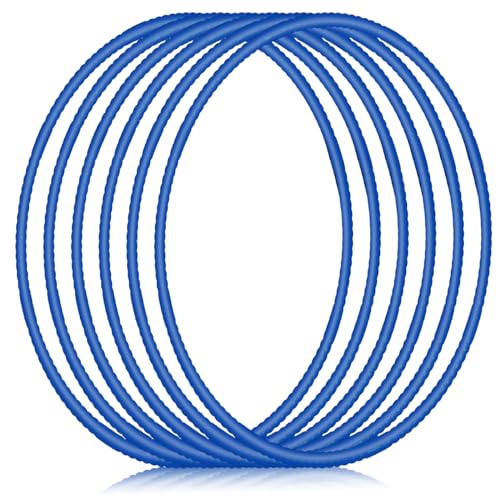 Shappy 6 Pcs Exercise Hoop Set Detachable Adjustable - color: Dark Blue, size: 26 Inch