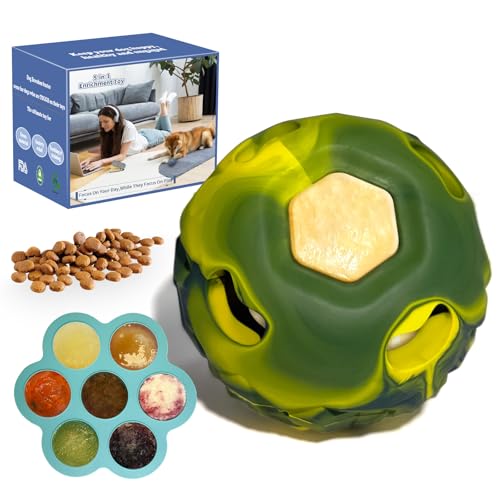 Frozen Dog Enrichment Toy, Small Freezable Fillable Natural Rubber Chew Toy - color: Green, size: Small