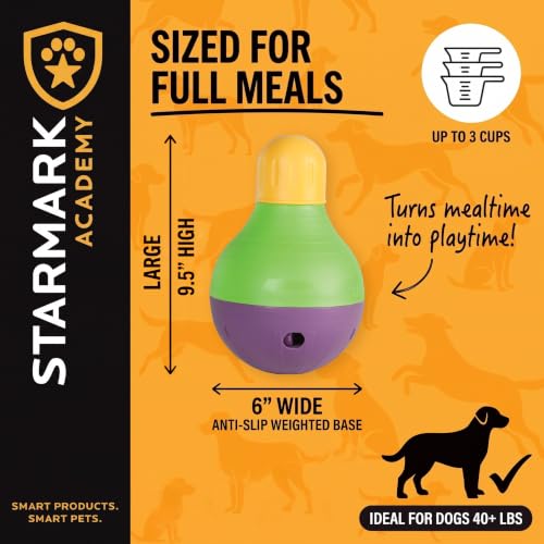 Starmark Treat Dispensing Bob-A-Lot Large Dog Interactive Feeder Toy - size: Large