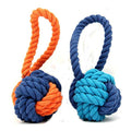 Dog Ball Toy,Dog Interactive Rope Chew Toys Durable Teeth Throw and Tug War Plays for Medium to Large Breeds and Puppies(Orange) - color: Orange