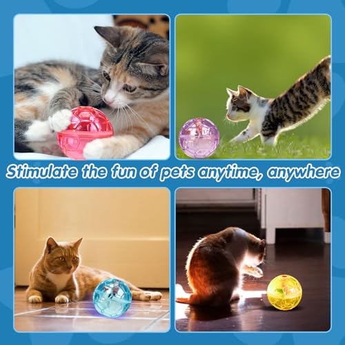 Frienda 4 Pcs Light up Cat Ball LED Motion Ghost Hunting Cat Ball, Bright - color: Bright
