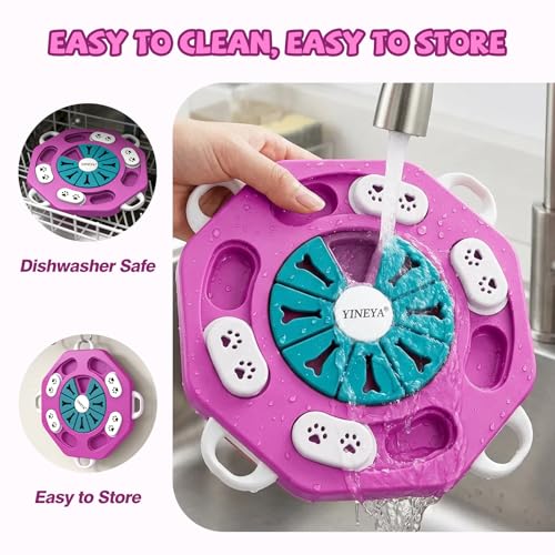 YINEYA Dog Puzzle Toy, Enrichment Toys for Dogs Mental Stimulation - color: Rose