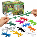 36 Set Sticky Gecko Lizard Toy Party Favor Slingshot, Stretchy Climbers On Wall for Kids, Goodie Bags Party Favors & Pinata Mini Toys Ages 5-12 - style: Gecko (36 Sets)